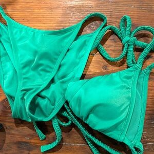 Green target bikini brand new